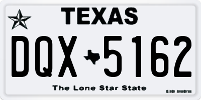TX license plate DQX5162