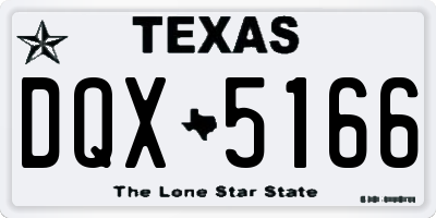 TX license plate DQX5166