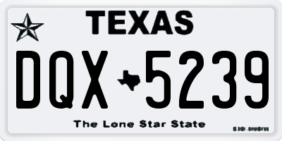 TX license plate DQX5239