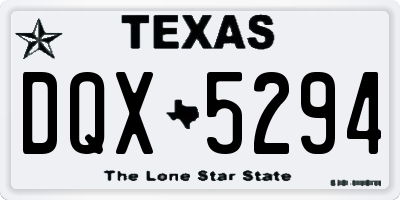 TX license plate DQX5294