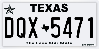 TX license plate DQX5471