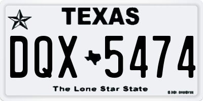 TX license plate DQX5474