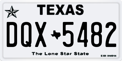 TX license plate DQX5482