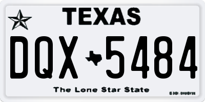 TX license plate DQX5484