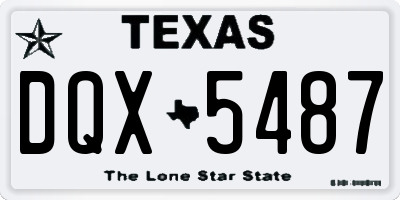 TX license plate DQX5487