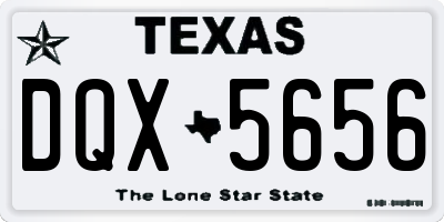 TX license plate DQX5656