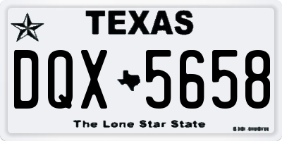 TX license plate DQX5658