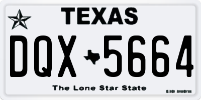 TX license plate DQX5664