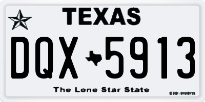 TX license plate DQX5913