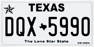 TX license plate DQX5990