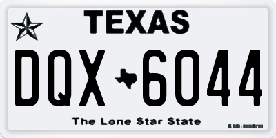 TX license plate DQX6044