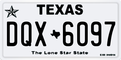 TX license plate DQX6097