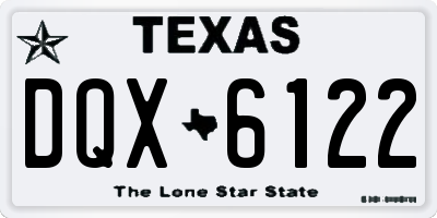 TX license plate DQX6122