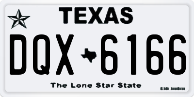TX license plate DQX6166