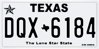 TX license plate DQX6184
