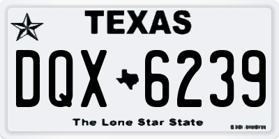 TX license plate DQX6239