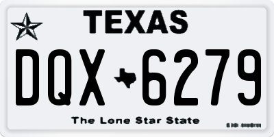 TX license plate DQX6279
