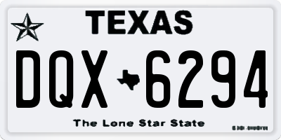 TX license plate DQX6294