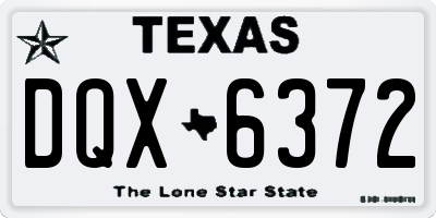 TX license plate DQX6372