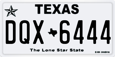 TX license plate DQX6444