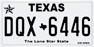 TX license plate DQX6446