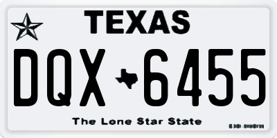 TX license plate DQX6455