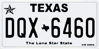 TX license plate DQX6460