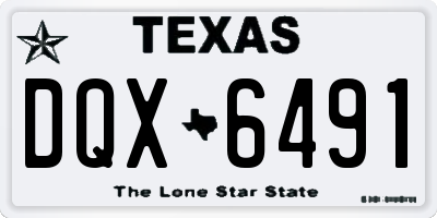 TX license plate DQX6491
