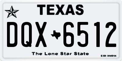 TX license plate DQX6512