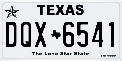 TX license plate DQX6541