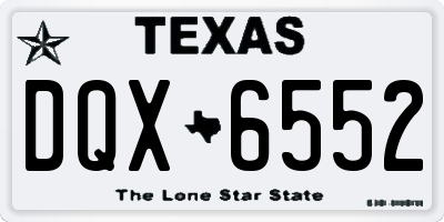 TX license plate DQX6552