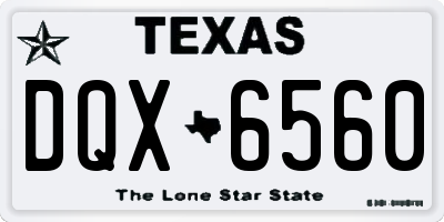 TX license plate DQX6560