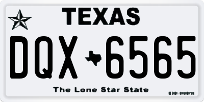 TX license plate DQX6565