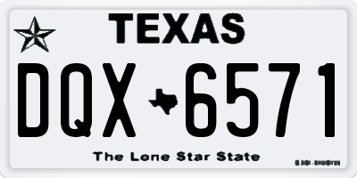 TX license plate DQX6571