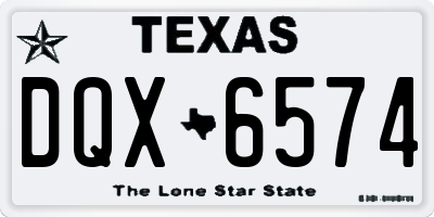 TX license plate DQX6574