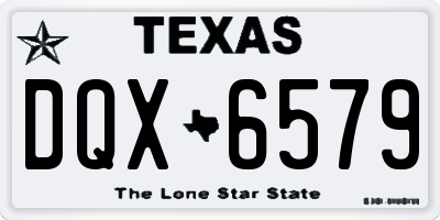 TX license plate DQX6579