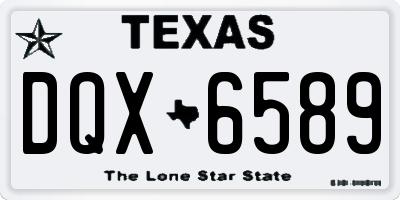 TX license plate DQX6589