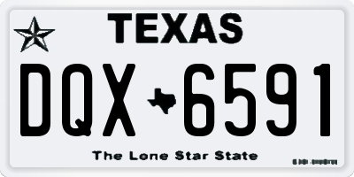 TX license plate DQX6591