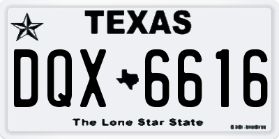 TX license plate DQX6616