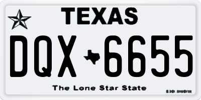 TX license plate DQX6655