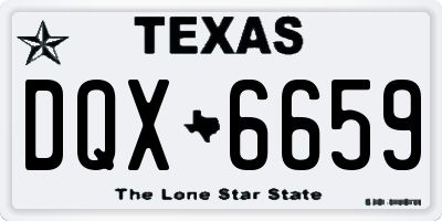 TX license plate DQX6659