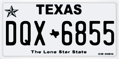 TX license plate DQX6855