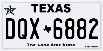 TX license plate DQX6882