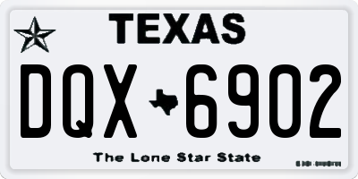 TX license plate DQX6902