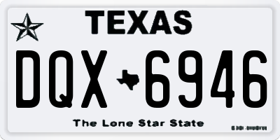 TX license plate DQX6946