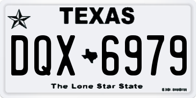 TX license plate DQX6979