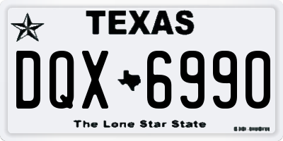 TX license plate DQX6990
