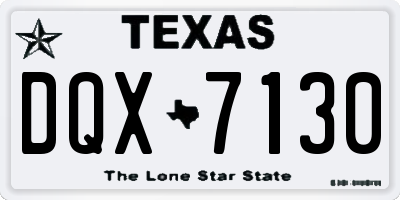 TX license plate DQX7130