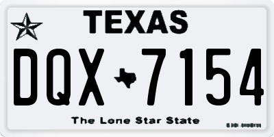 TX license plate DQX7154