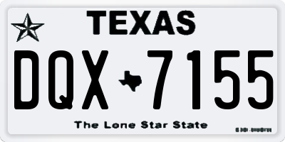 TX license plate DQX7155